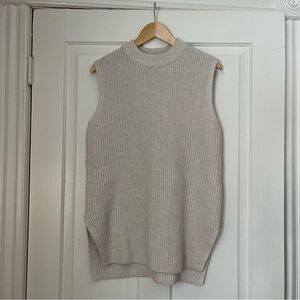 Sleeveless Ribbed Knit Sweater Vest H&M | small